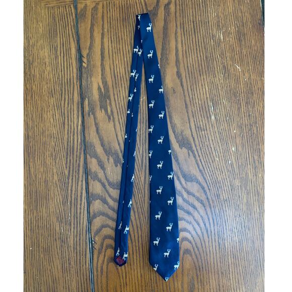 Tyler Ties San Francisco Deer Red Kissy Face? Navy Blue Subtle Quirky Silly Gift - Picture 4 of 6